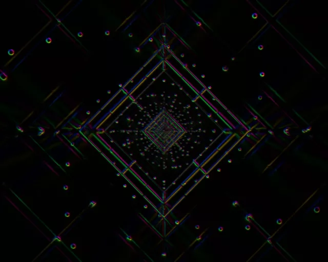 5:4 Industrial Neon Tunnel VJ Loop 60fps Spiraling Diamond Vortex Screensaver