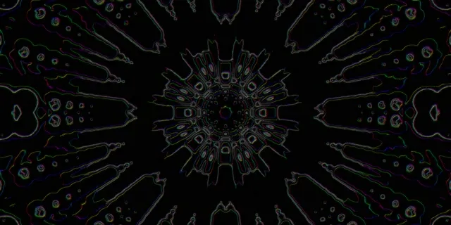Neon Tunnel Kaleidoscope Vortex Loop 2:1 Univisium 60fps Screensaver