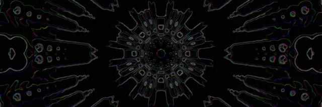 Neon Tunnel Kaleidoscope Vortex 3:1 Triple Wide 60fps Screensaver Loop