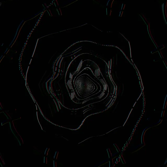 neon tunnel 1:1 square 60fps screensaver vj animation black symmetry