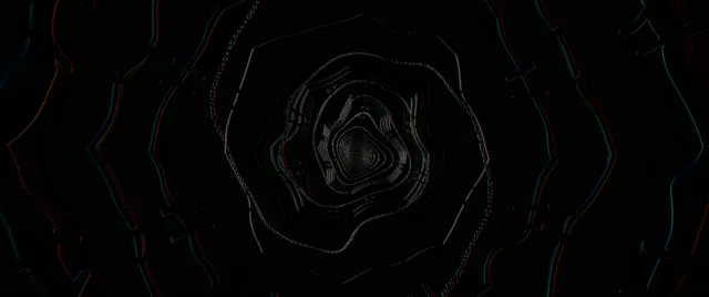 neon tunnel 2.39:1 cinemascope 60fps screensaver vj loop dark geometry