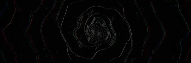 neon tunnel 3:1 triple wide 60fps screensaver vj animation spiral rings
