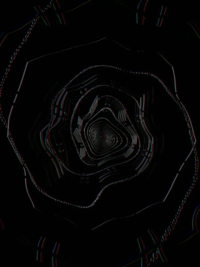 neon tunnel 3:4 ipad portrait 60fps screensaver vj animation spiral geometry