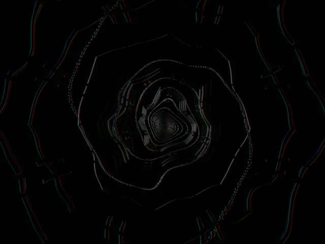 neon tunnel 4:3 classic 60fps screensaver vj animation black mandala