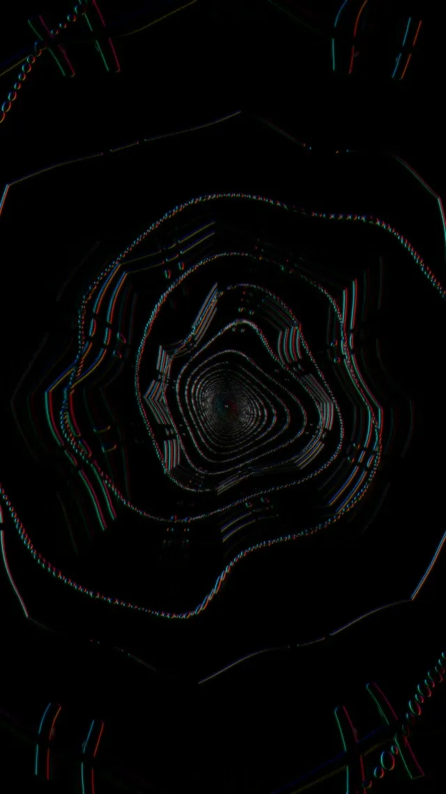 neon tunnel 9:16 reels 60fps screensaver motion background cyan spiral