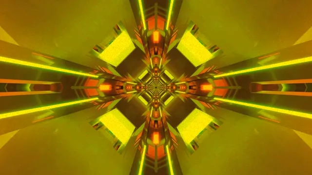 Neon tunnel 4k uhd 60fps screensaver vj loop gold