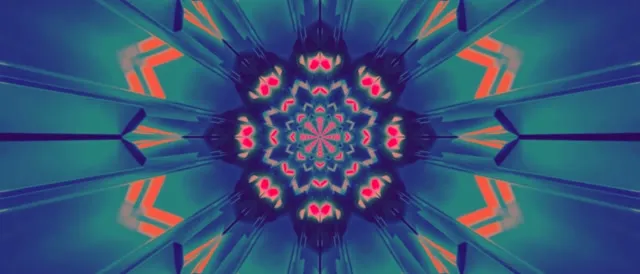 neon tunnel 21:9 ultrawide 60fps screensaver vj loop pink mandala kaleidoscope