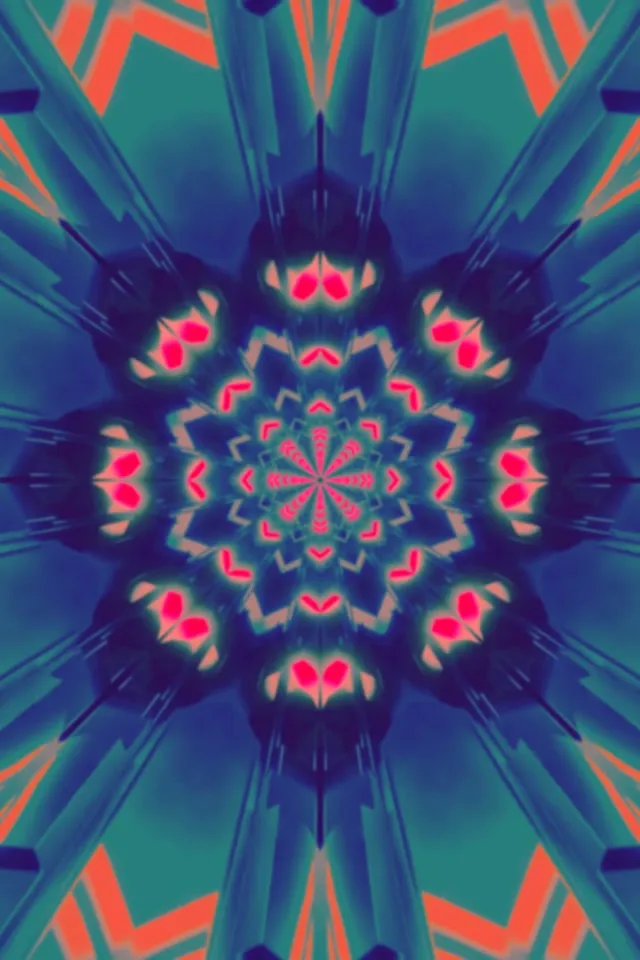 neon tunnel 2:3 photo portrait 60fps screensaver vj loop motion background red bloom