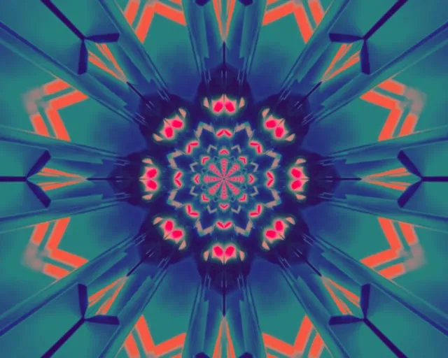 neon tunnel 5:4 industrial 60fps screensaver vj loop live wallpaper geometric mandala