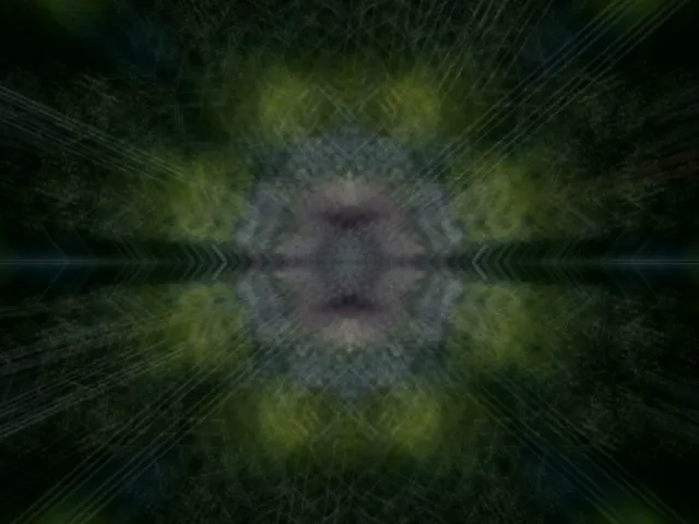 neon tunnel 4:3 classic 60fps screensaver vj loop blue mirrored mandala