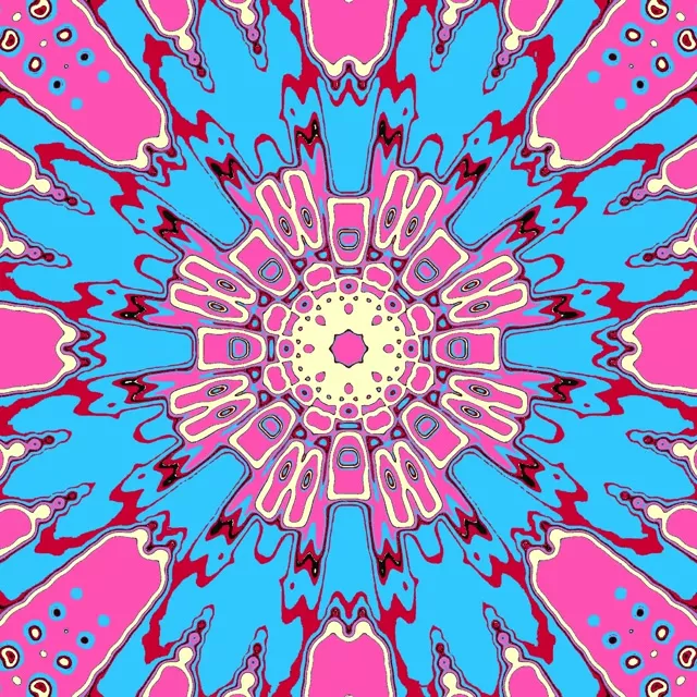 1:1 Square neon tunnel 60fps screensaver motion background pink black geometric