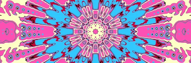 3:1 Triple Wide neon tunnel 60fps screensaver motion background magenta diamond