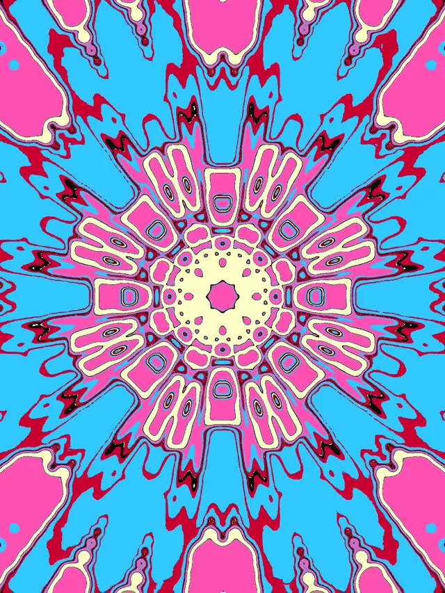 3:4 iPad Portrait neon tunnel 60fps screensaver motion background pink fractal