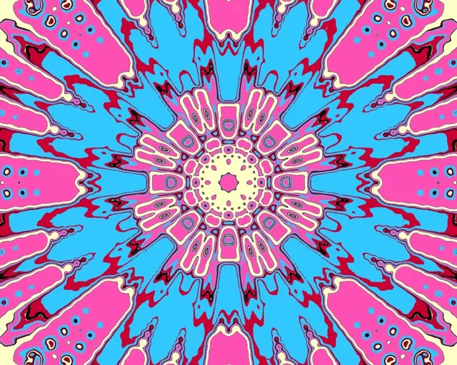 5:4 Industrial neon tunnel 60fps screensaver vj animation magenta cyan geometric