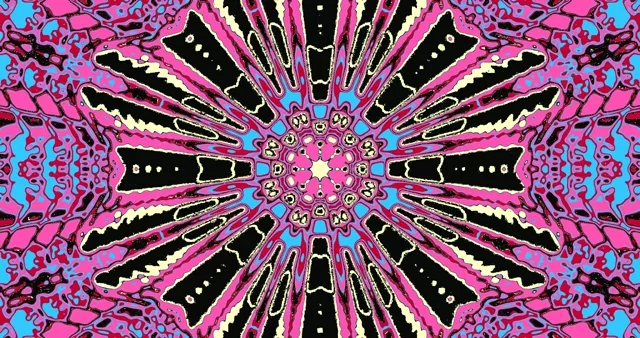 neon tunnel 4k uhd 60fps screensaver vj loop pink magenta kaleidoscope