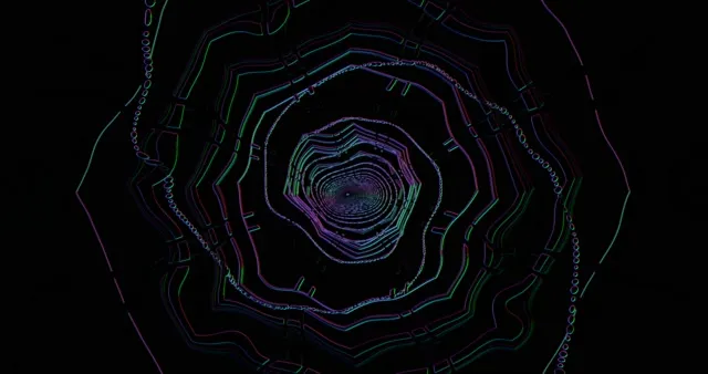 neon tunnel 4k uhd 60fps screensaver vj loop purple geometric