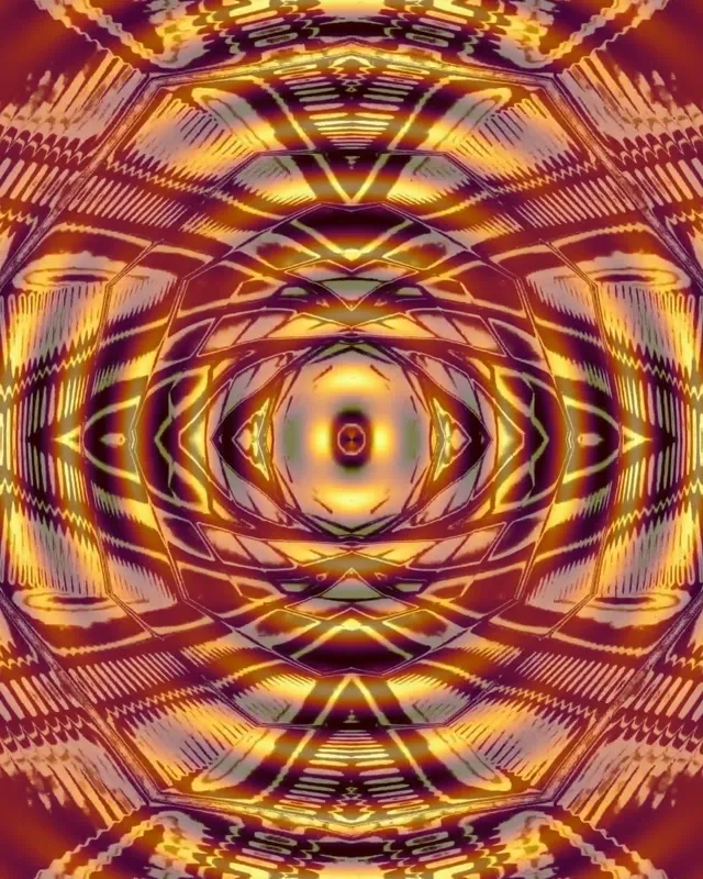 Neon Tunnel Pulsating Gold Vortex VJ Loop 4:5 Instagram 60fps Screensaver