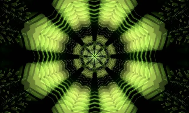neon tunnel 5:3 wide 60fps screensaver glowing hexagon vj loop