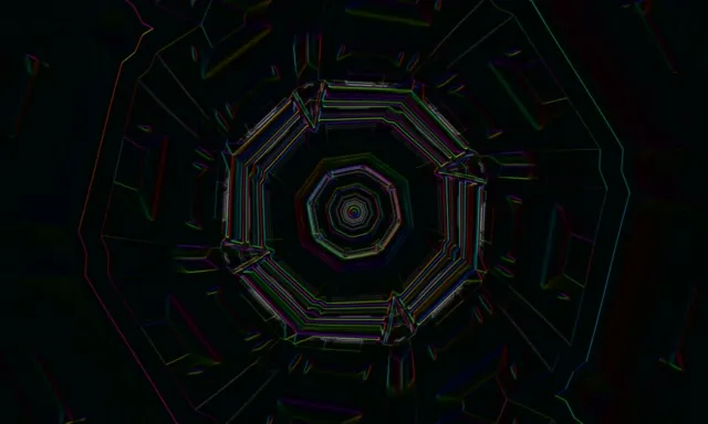 neon tunnel 5:3 wide 60fps screensaver motion background colorful radial burst