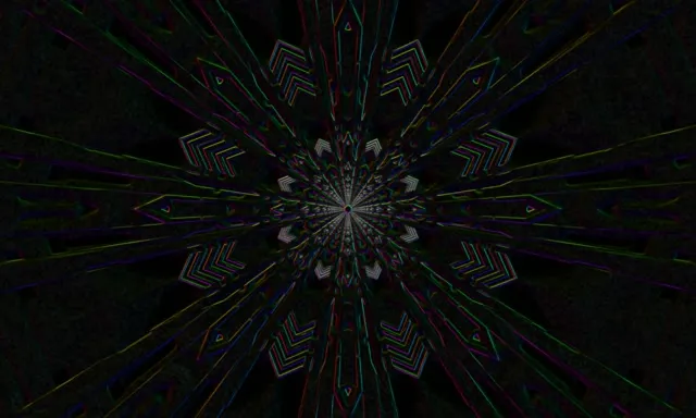neon tunnel 5:3 wide 60fps screensaver motion background multicolor symmetrical
