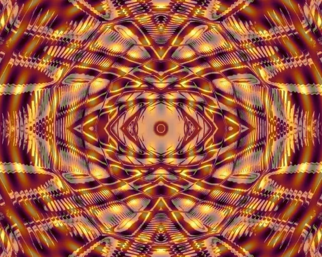 neon tunnel 5:4 industrial 60fps screensaver gold kaleidoscope vj loop