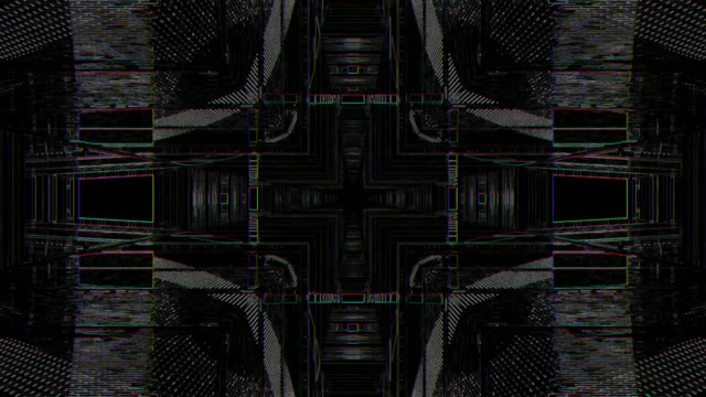 Neon tunnel 60fps cyberpunk vortex with mirrored geometric glitch effects