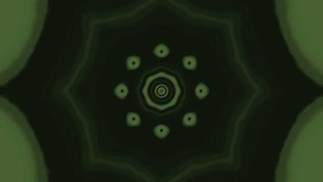 Neon Tunnel 60fps Green Geometric Circles Symmetrical Light Show