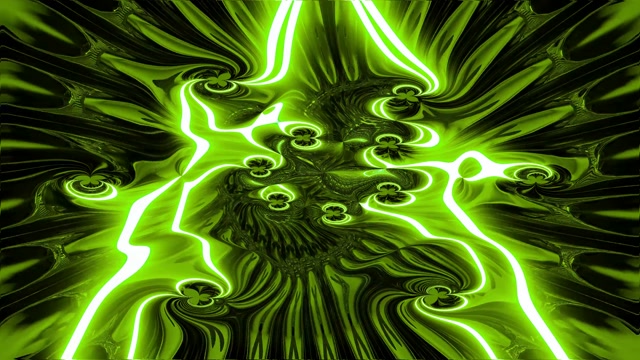Neon tunnel 60fps Green Swirling Liquid Motion Background VJ Loop