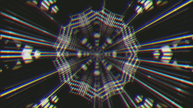 Neon Tunnel 60fps: Hypnotic Geometric Vortex with Chromatic Aberration and...