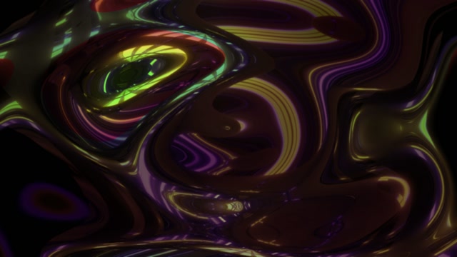 Neon tunnel 60fps purple gold liquid waves VJ loop motion background