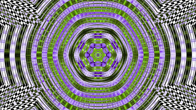 Neon Tunnel 60fps Purple Green Geometric Circles Hypnotic Vortex