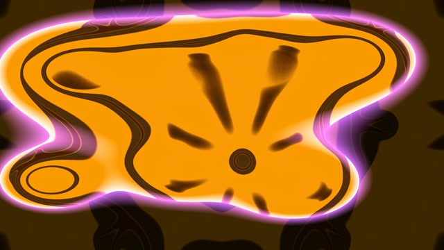 Neon Tunnel 60fps Purple Pink Gold Organic Shapes VJ Loop