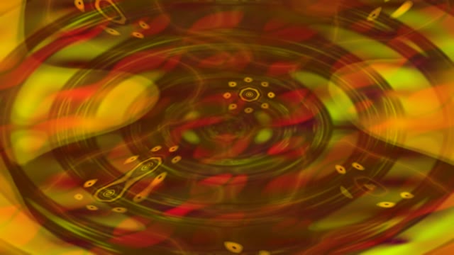 Neon Tunnel 60fps: Red Yellow Green Geometric Vortex with Spinning...