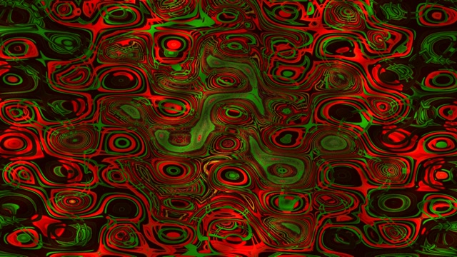 Neon Tunnel 60fps Swirling Green Red Circles VJ Loop Motion Background
