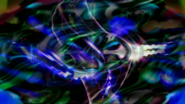 Neon Tunnel 60fps with Swirling Blue Purple Green Light Trails and Glowing...