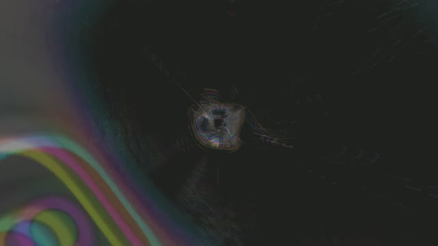 Neon tunnel 60fps with vibrant rainbow spiral and geometric light patterns