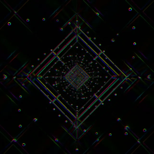 Neon Tunnel Infinite Square Vortex | 1:1 Square 60fps Screensaver VJ Loop