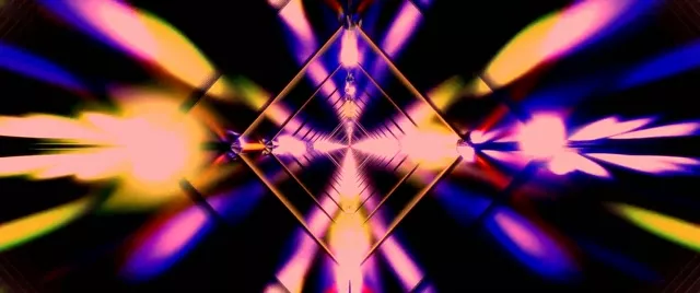 Neon Tunnel Diamond Vortex VJ Loop 2.39:1 Cinemascope 60fps Screensaver