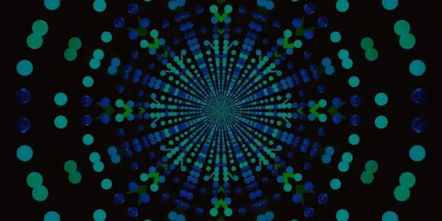 ნეონის ტუნელი წერტილოვანი აფეთქება კალეიდოსკოპი 2:1 Univisium 60fps ეკრანის დამცველი VJ Loop