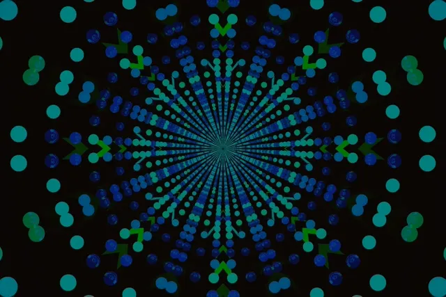 Neonový tunel Bodová Mandala Výbuch VJ Loop 3:2 Surface 60fps Šetrič obrazovky