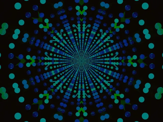 Neon Tunela Kaleidoskopioa Puntu Lehertzea 4:3 Classic 60fps Pantaila-babesa VJ Loop