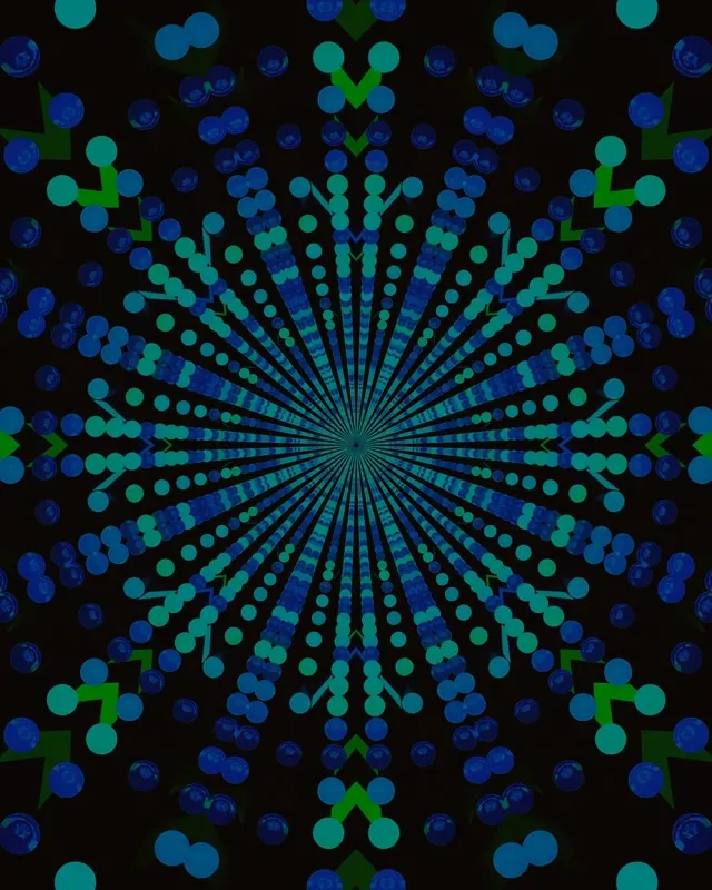 霓虹隧道青色点曼荼罗爆发 VJLoops 4:5 Instagram 60fps 屏保