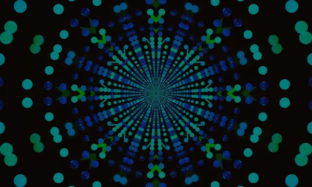 Neon Tünel Kaleidoskop Nokta Patlama 5:3 Wide 60fps Ekran Koruyucu VJ Loop