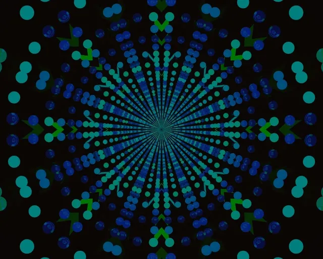 Neon Tunnel Τιρκουάζ Κουκκίδα Μάνταλα Έκρηξη VJ Loop 5:4 Industrial 60fps Προφύλαξη Οθόνης