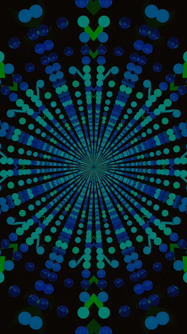 Neon Tünel Nokta Patlama Kaleidoskop 9:16 Reels 60fps Ekran Koruyucu VJ Loop