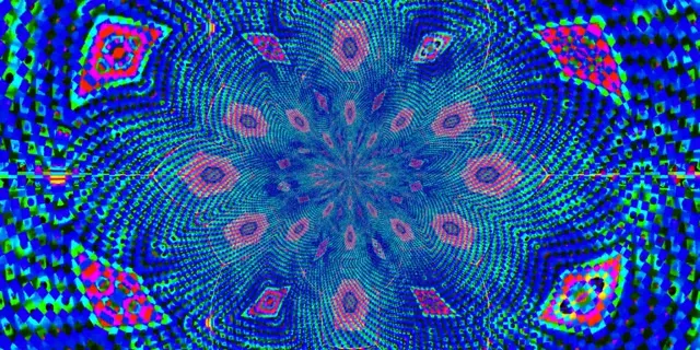 Tunel Neon Învârtitor Punct Vortex VJ Loop 2:1 Univisium 60fps Economizor Ecran