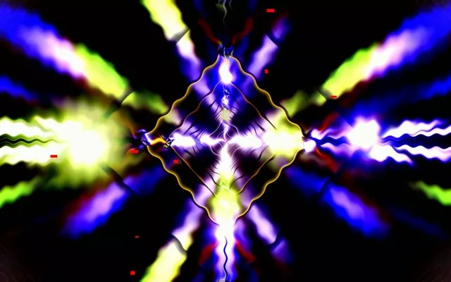 تونل نئون آبی سبز اسکرین سیور 16:10 MacBook 60fps VJ Loop