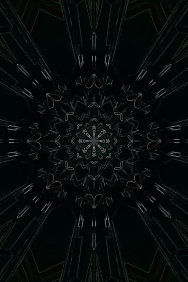 Neon Tunel Fraktal Mandala 2:3 Foto Portret 60fps Čuvar Zaslona VJ Loop