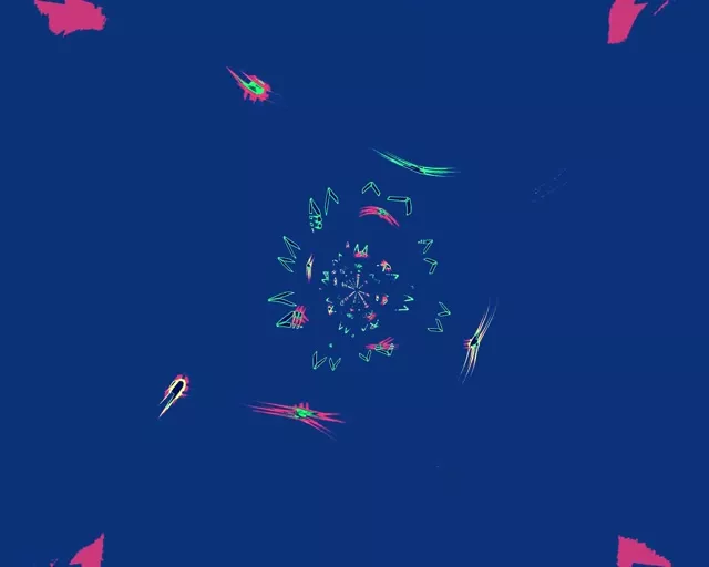 霓虹隧道藍粉螺旋 60fps 5:4 工業規格螢幕保護程式 VJ Loop