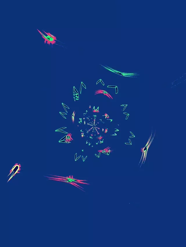 نفق النيون الأزرق حلزوني 60fps شاشة توقف 3:4 آيباد بورتريه VJ Loop